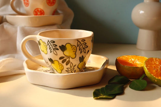 Handpainted Lemon Brekfast Set