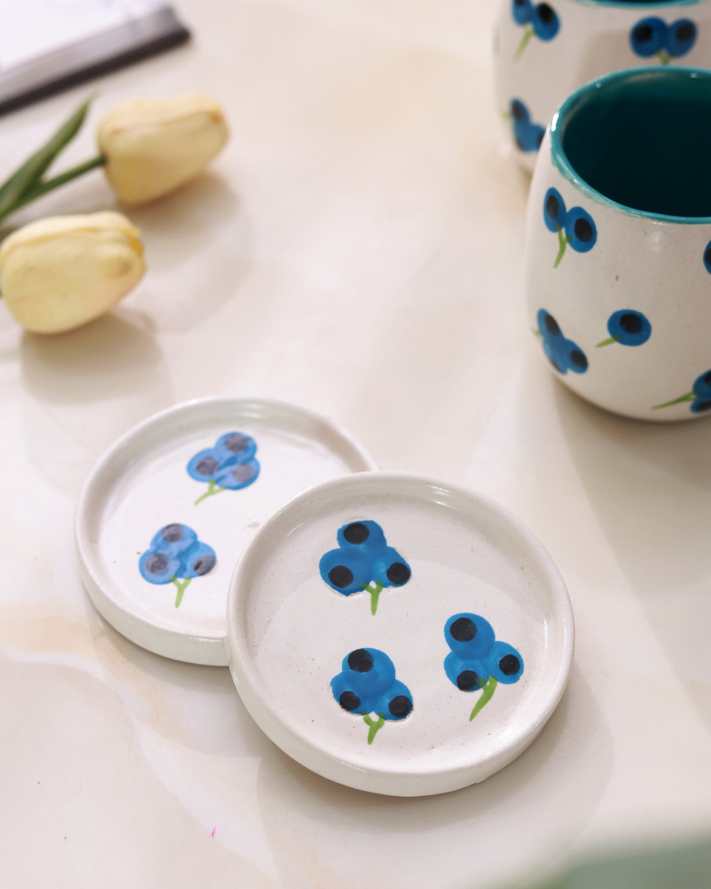 Blueberry cup & Saucer Set