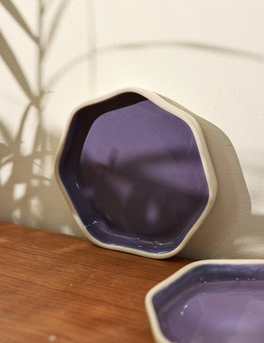 Solid Purple Dessert Plate