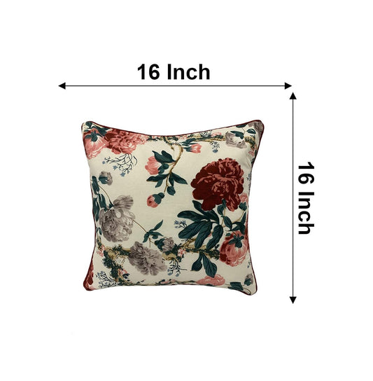 Red Flower Cushion Covers (Set of 5)