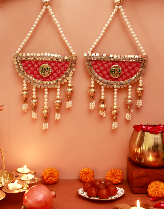 'SHUBH LABH' Festive Wall Hanging (set of 2)