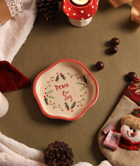 Peace & Joy Dessert Plate