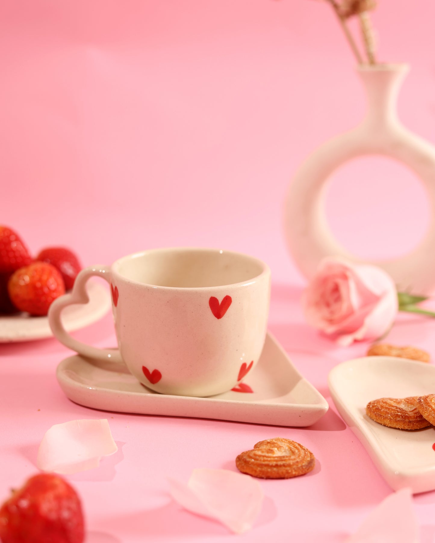 Heart Cup & Dessert Plate Combo