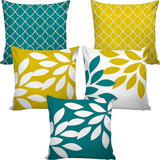 Canvas Cotton Digital Printed Cushion Covers (Set of 5)