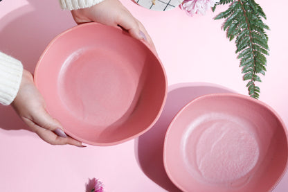 Solid Pink Pasta Bowl