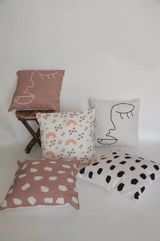 ‘Abstract Line Art’ Cushion Covers (Pack of 5)