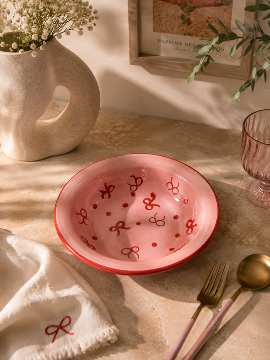 Pretty in Bows Pasta Plate