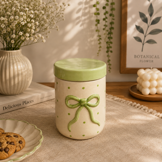 Green Bow Jar