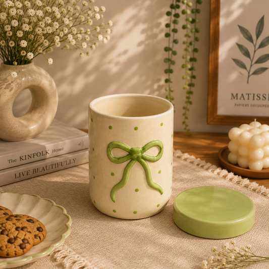 Green Bow Jar