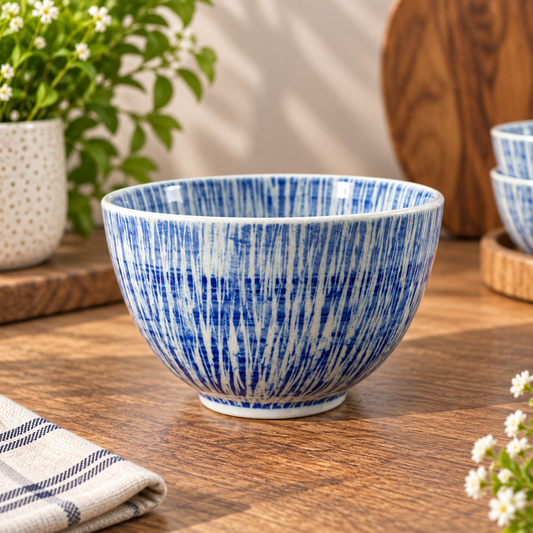 Blue Streaked Bowl