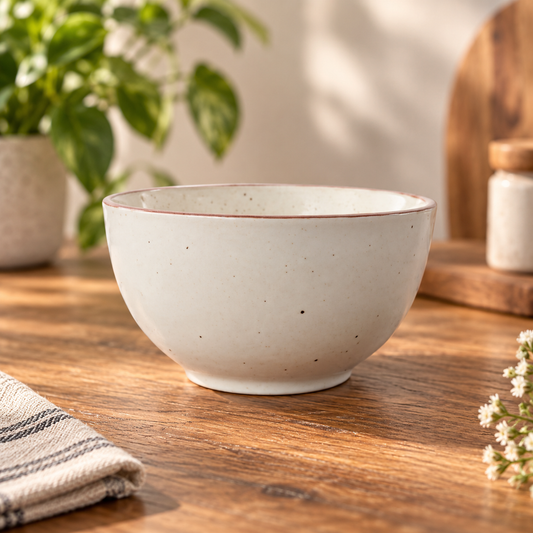 Speckled Brown Line Bowl