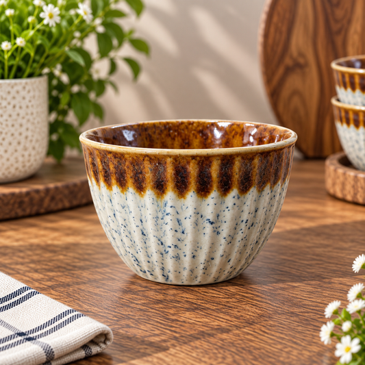 Amber Rimmed Bowl