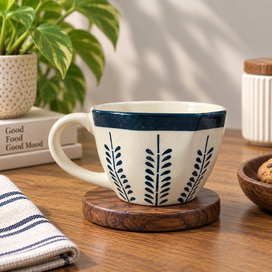 Drak Green Leaf Mug