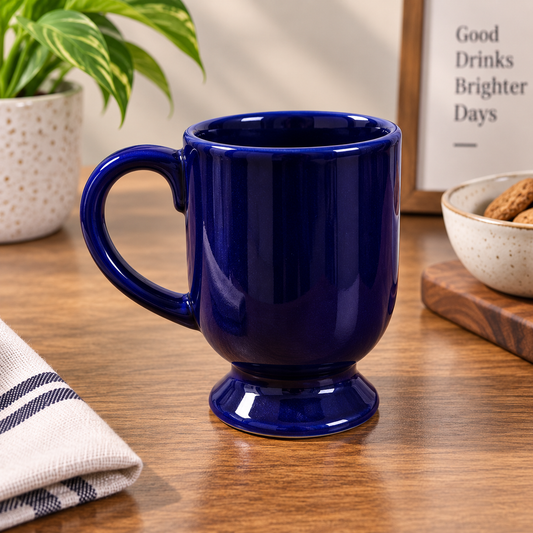 Royal Blue Pedestal Mug