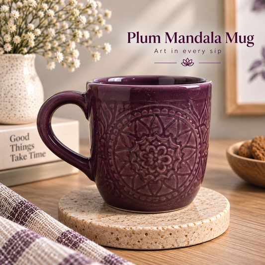 Plum Mandala Mug
