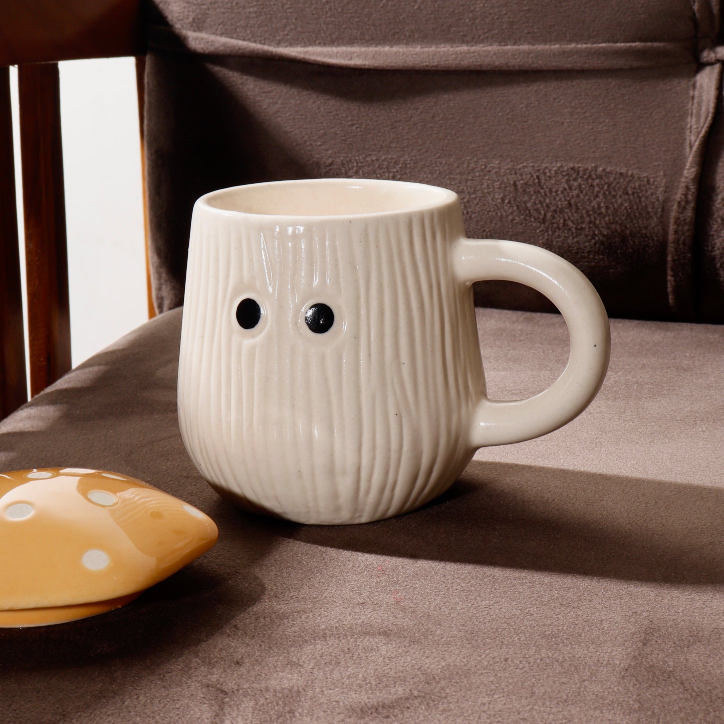 Mushroom Mug with lid (Yellow)