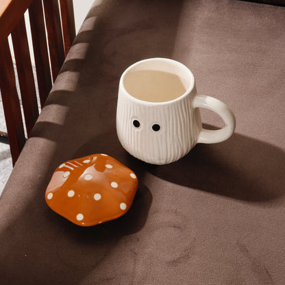 Mushroom Mug with lid (Brown)