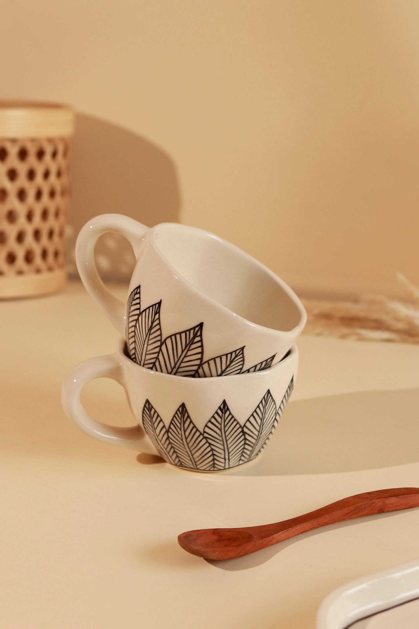 'Monochrome Botanicals' Coffee Mug