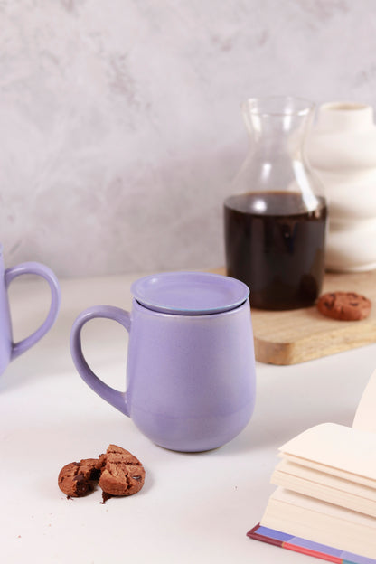 Lavender Coffee Mug with Lid