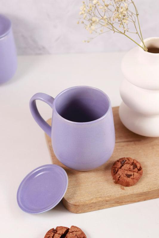 Lavender Coffee Mug with Lid