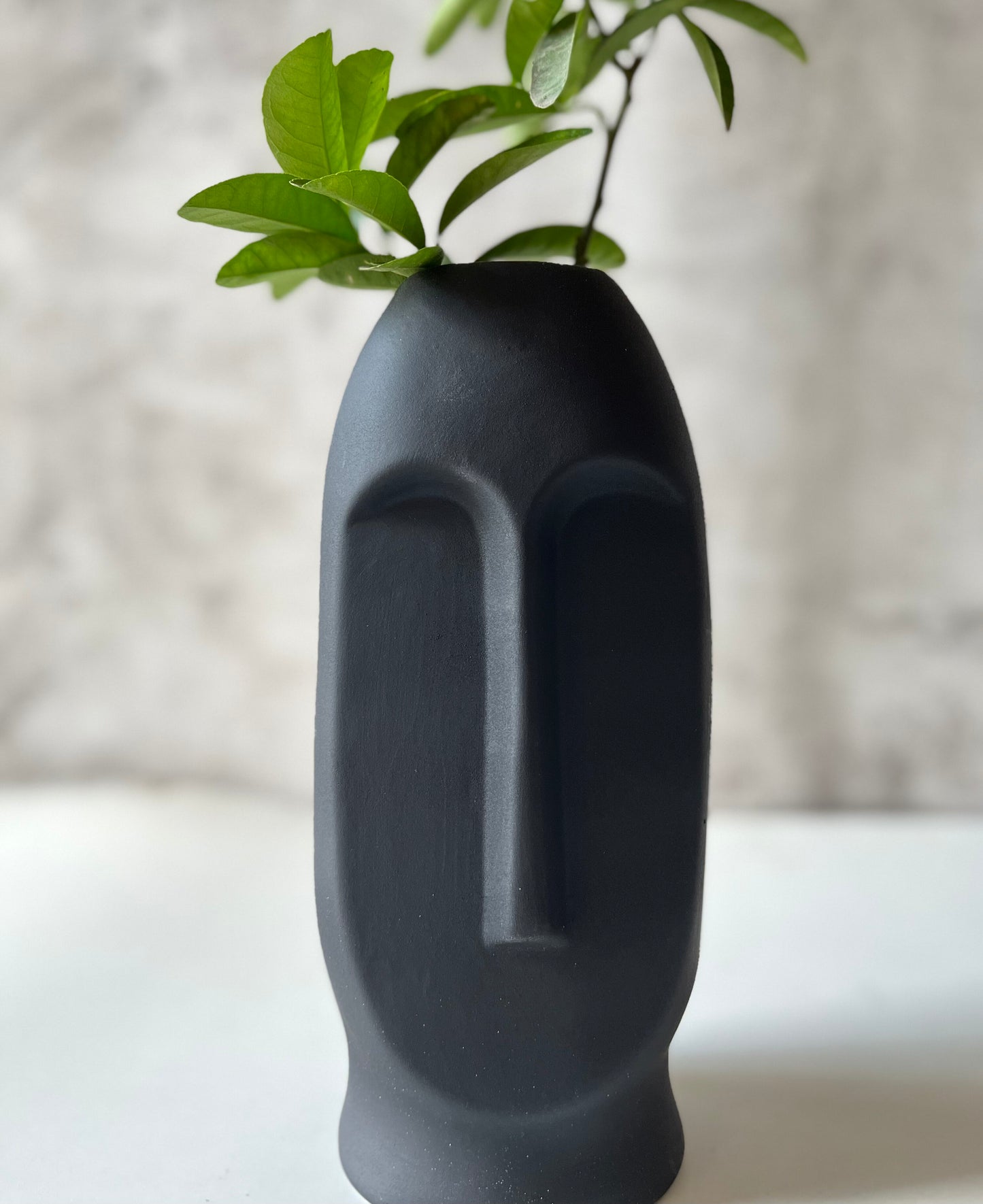 Abstract Face Vase (Black)