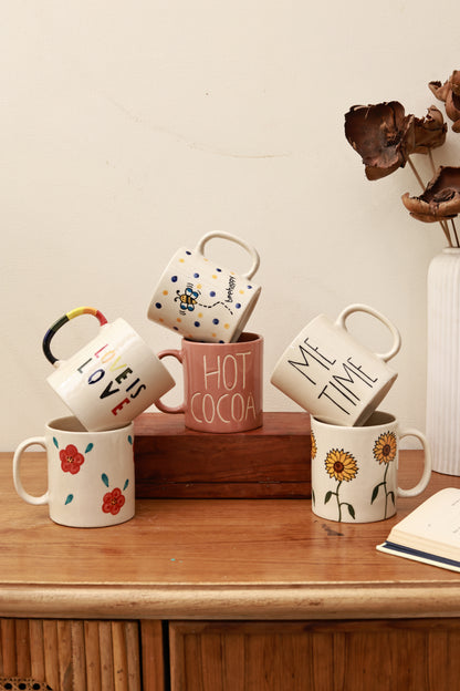 Set 6 Handpainted Coffee Mugs