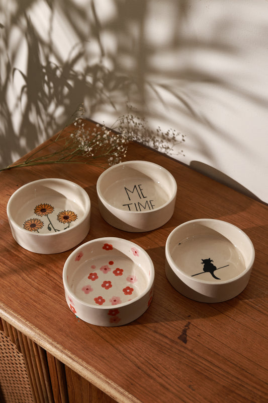 Set 4 Handpainted Breakfast Bowls