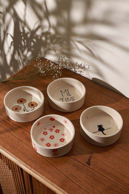 Set 4 Handpainted Breakfast Bowls