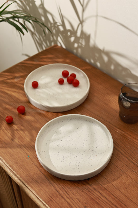 Round Coupe Shaped Platter White