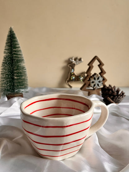 Red Polka & Red Lines Mug Combo