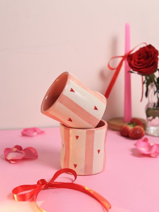 Blush Stripes Love Mug