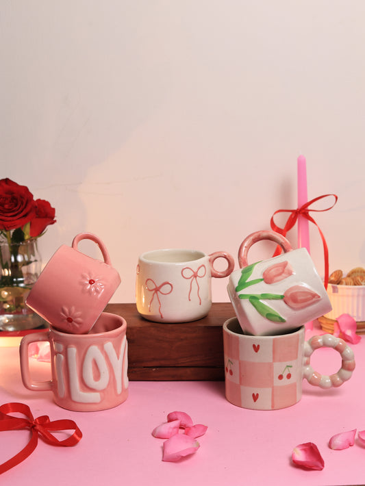 Pink Poetry Mug Set