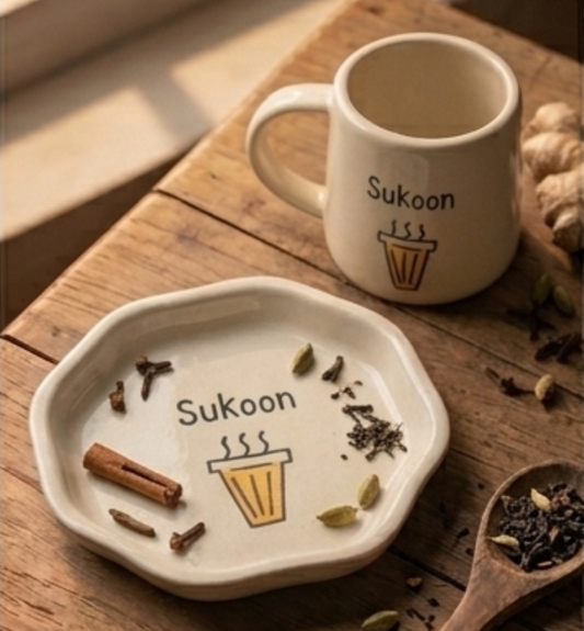Sukoon Mug & Snack Plate Set