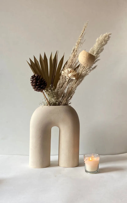Inverted ‘U’ Vase- White