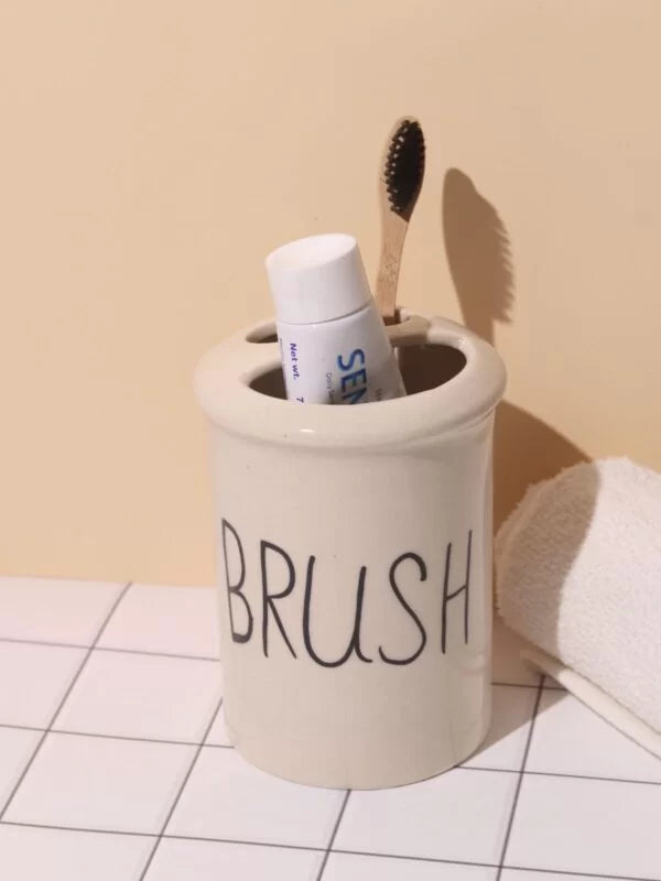 BRUSH SOAP WASH ceramic bathroom accessories set (3 pieces set)