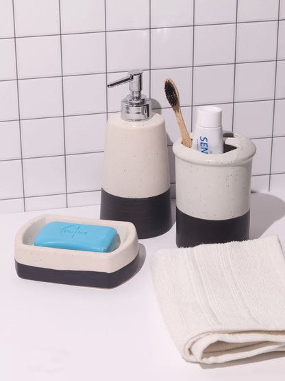 Half Toned ceramic bathroom accessories set (3 pieces set)