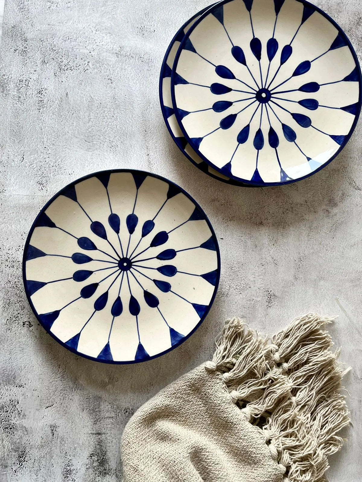Craftribal Blue Spokes Collection- Dinner Plates