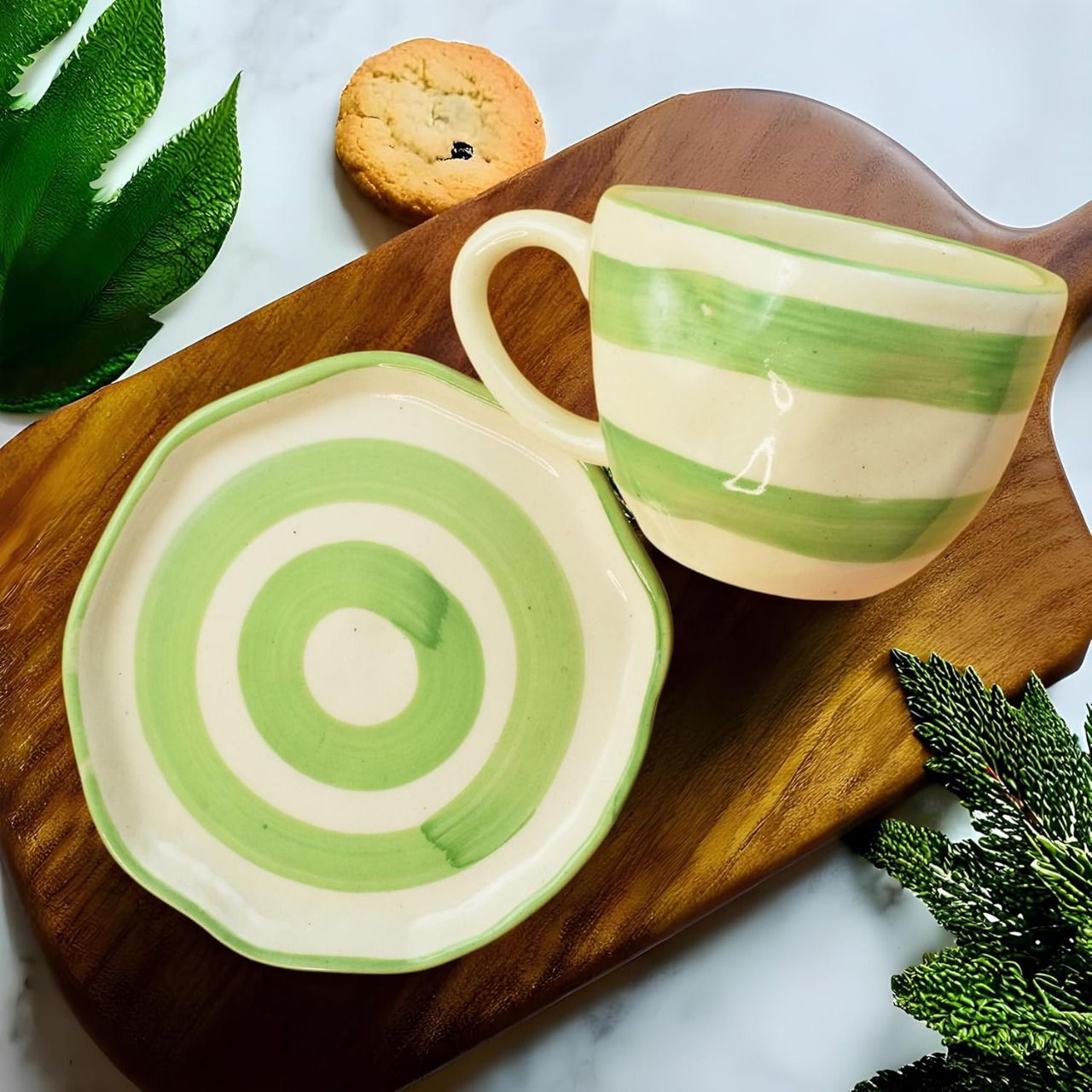 Green Sripes Breakfast Set