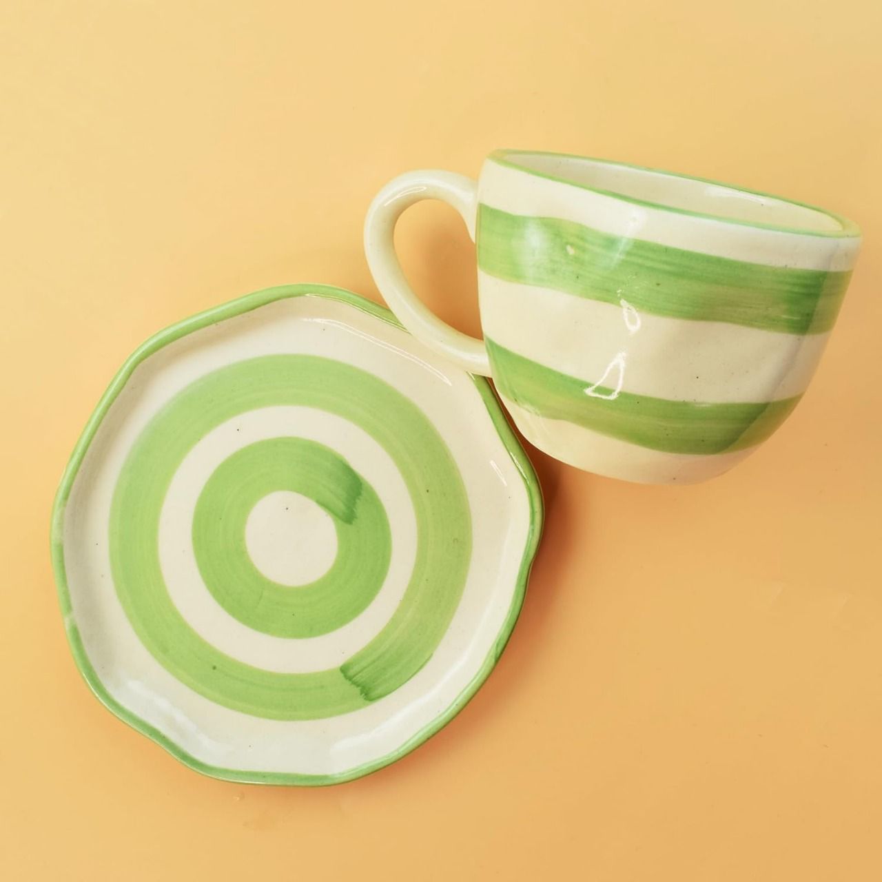 Green Sripes Breakfast Set