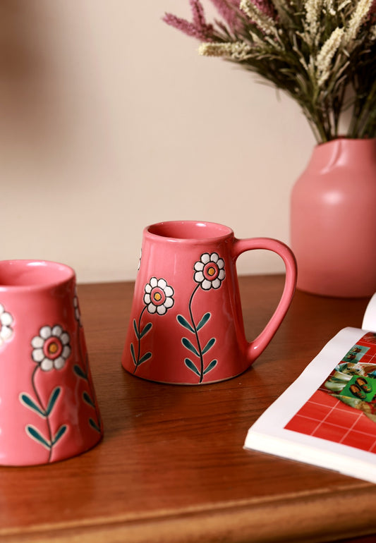 Blush Pink Flower Mug