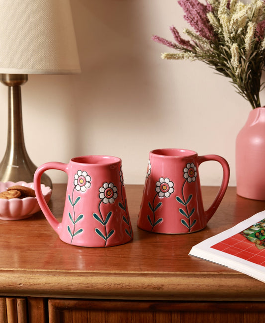 Blush Pink Flower Mug