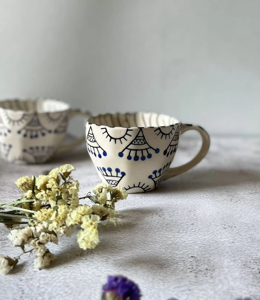 Hand Painted Bohemian Cups- Boho