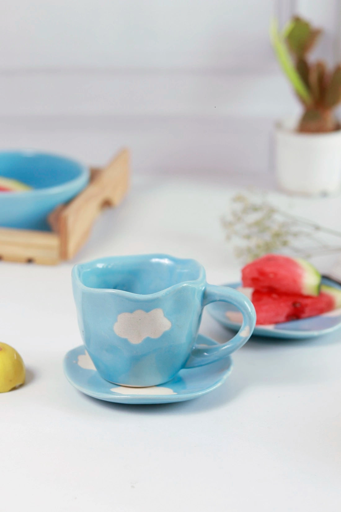 Cloud Cup and Saucer