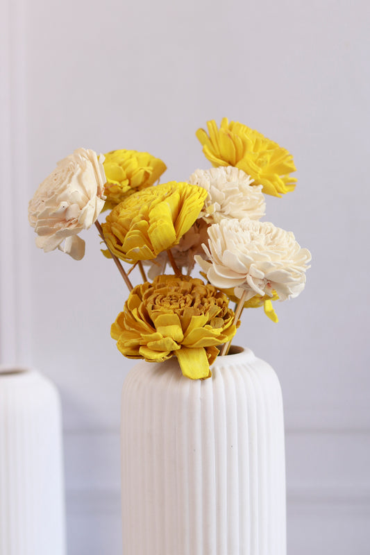 Yellow & White Roses Bunch